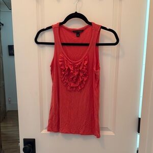❤️ 6 for 20 ❤️Banana republic size xs Red Ruffled Sleeveless Tank Top